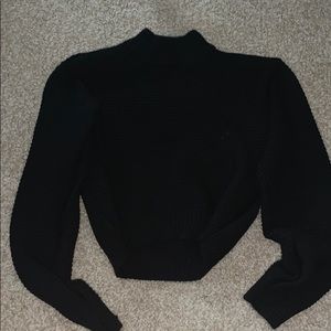 LOWBALLS ACCEPTED mock neck crop sweater